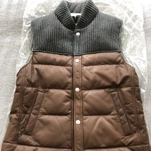 Brunello Cucinelli Leather and Cashmere Goose Down